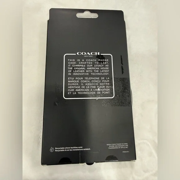 Coach Signature Pattern MagSafe Case - Black and Gray iPhone 16 Pro Max - Picture 4 of 4